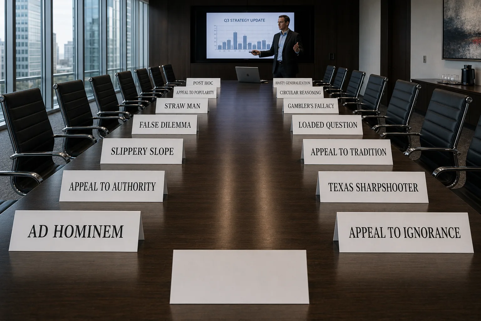 14 Logical Fallacies Hiding in Your Boardroom — and How to Counter Them Professionally